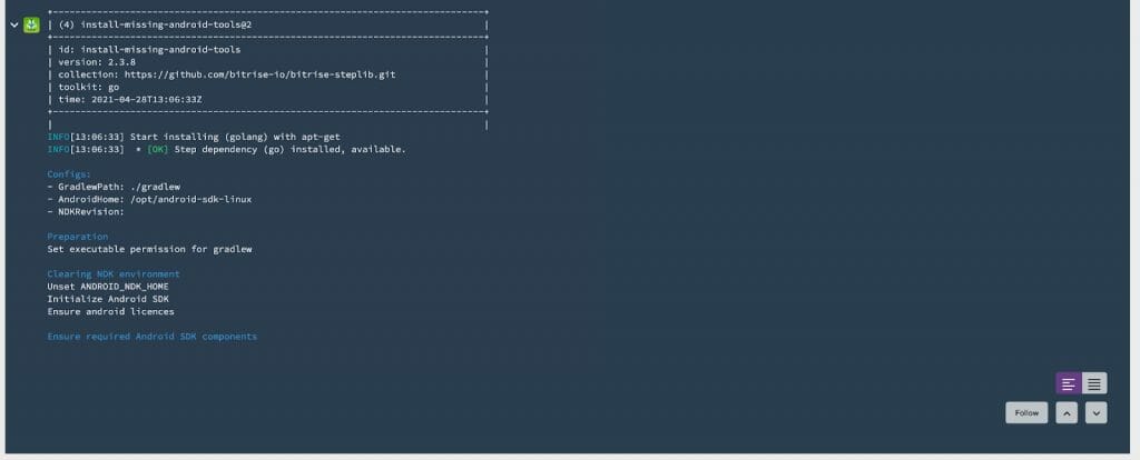 install missing Android SDK