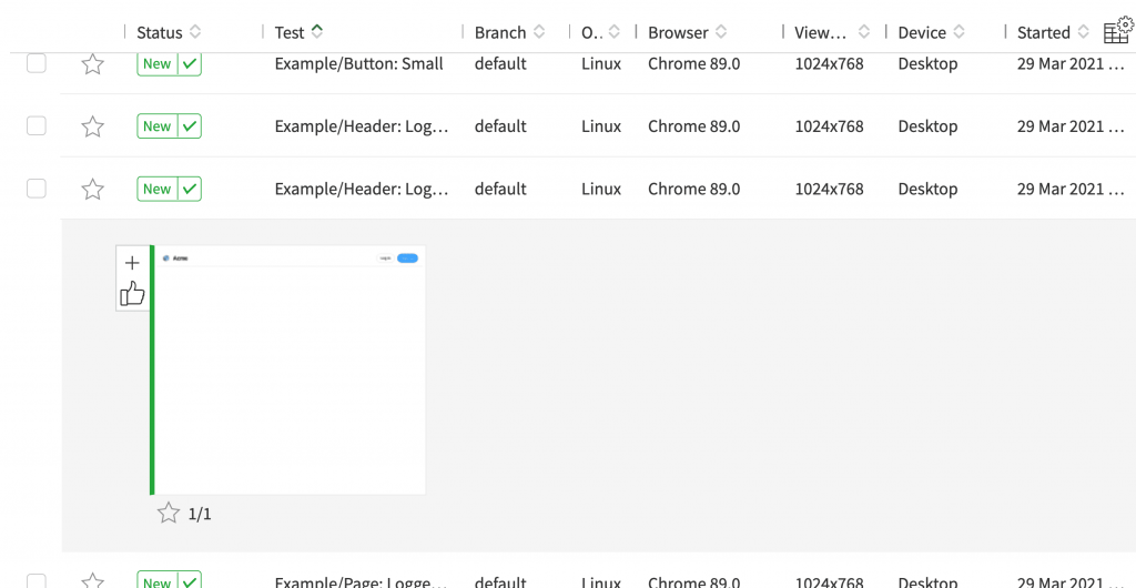 New Storybook tests in Applitools The new Storybook tests in Applitools
